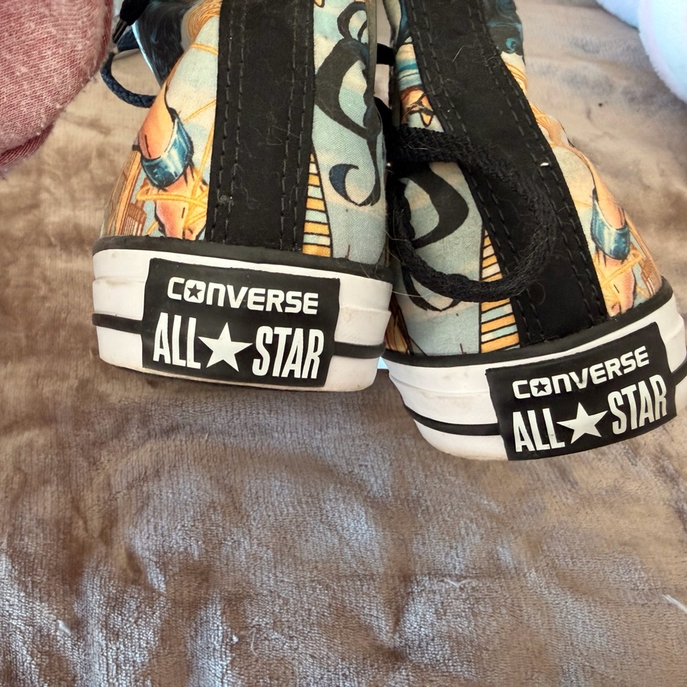 Converse Women's Wonder Woman High-Tops - Black, Blue, Tan - Picture 2 of 5